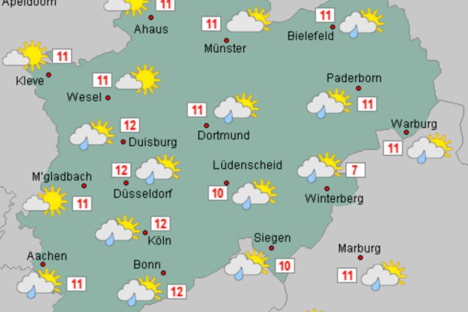 Die Temperaturen bleiben in den kommenden Tagen mild in NRW.