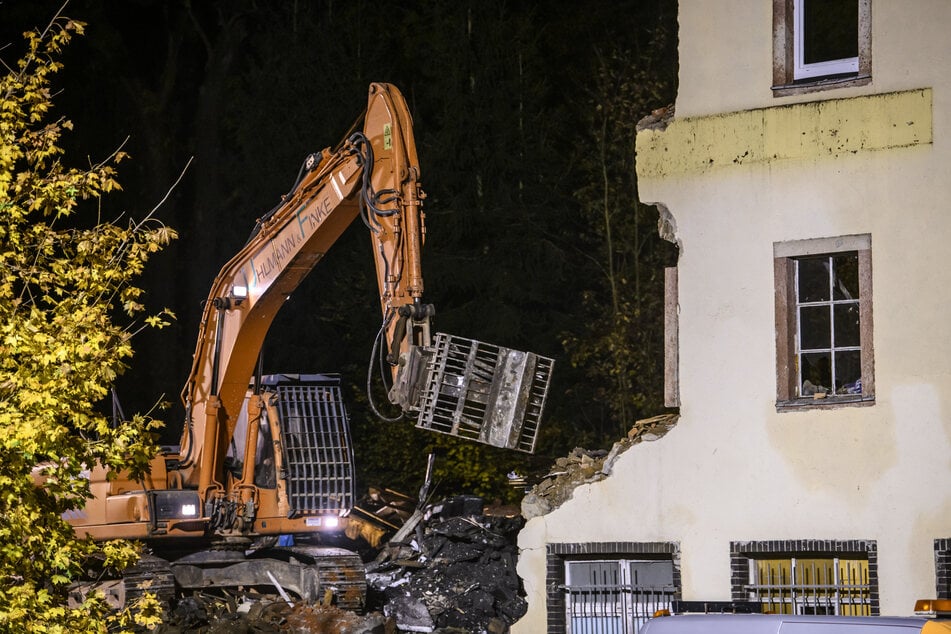Die Gemeinde Lichtenau ließ das Brandhaus in Auerswalde abreißen.