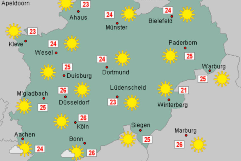 An diesem Wochenende gibt es in NRW jede Menge Sonnenschein.