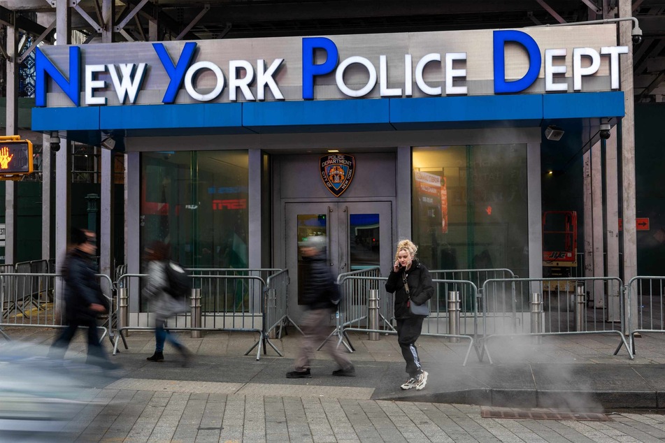 The NYPD police precinct in Times Square, New York City.