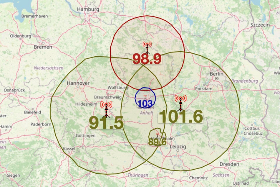 Der Radiosender MDR Jump wird in Sachsen-Anhalt nur noch über die zwei großen analogen Frequenzen 91,5 MHz und 101,6 MHz empfangbar sein. Drei kleinere Sendestandorte fallen komplett weg.