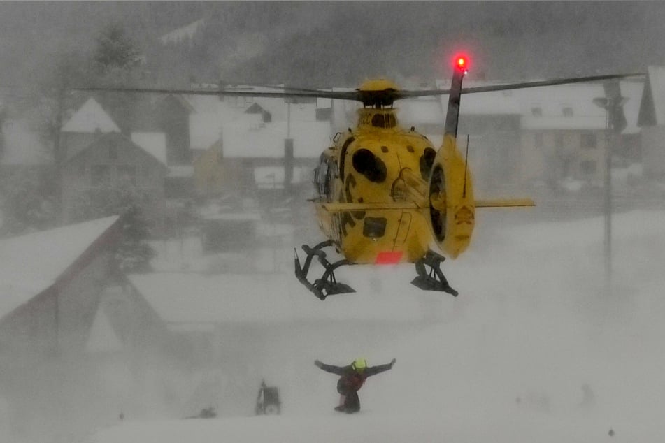 Auch der Rettungshubschrauber kam am Sonntag zum Einsatz.