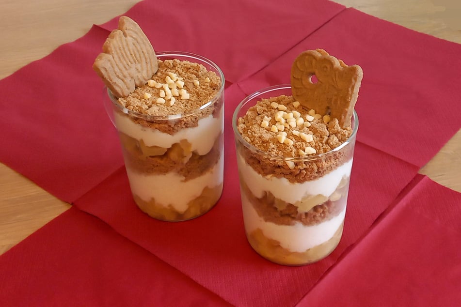 Einfache Dessertidee zu Weihnachten: Bratapfel-Tiramisu