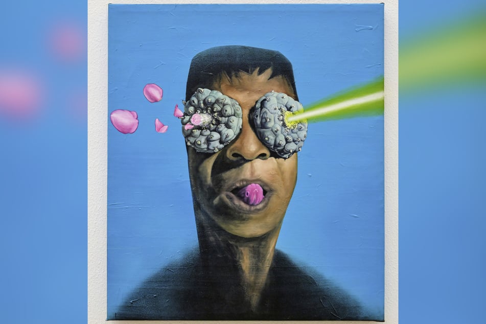 Das Ölbild "Der Schamane" von Daniel Adrian Venegas La Reta. Preis: 800 Euro.