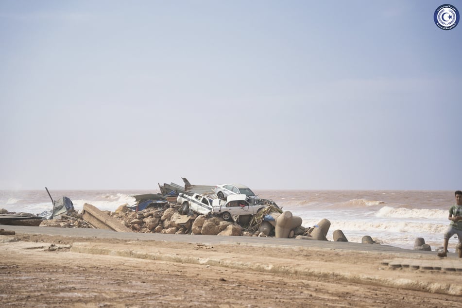 Der Mittelmeersturm Daniel verursachte in Libyen verheerende Überschwemmungen.