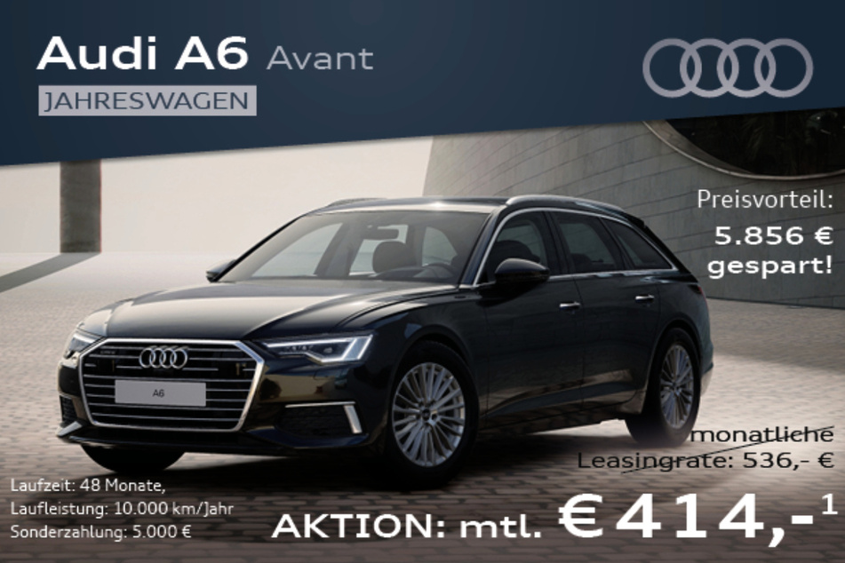 Groß, größer, Audi A6. Der Kombi bietet für Insassen und Gepäck jede Menge Stauraum.