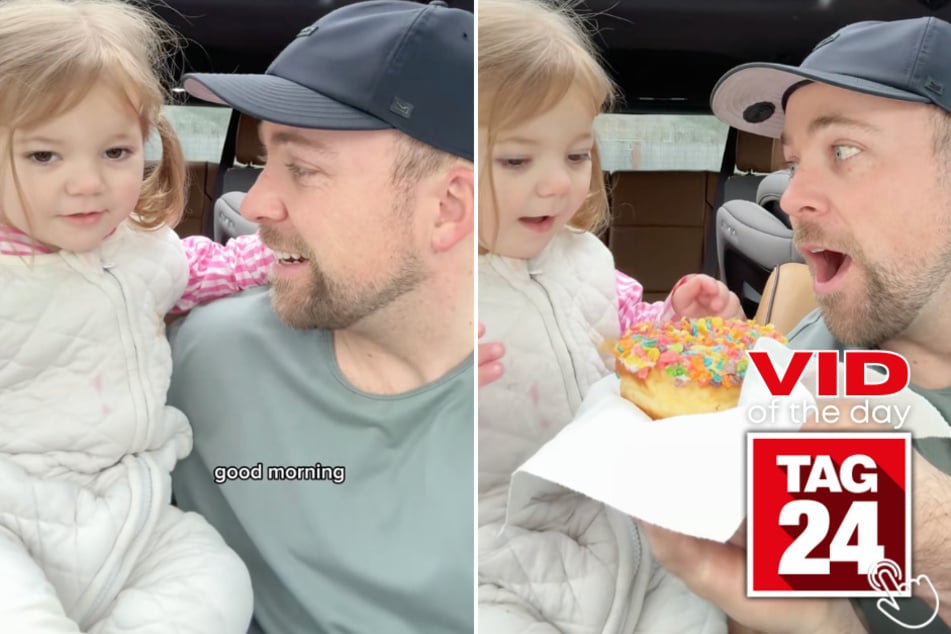 This dad had a yummy surprise for his young daughter – and she couldn't be happier!