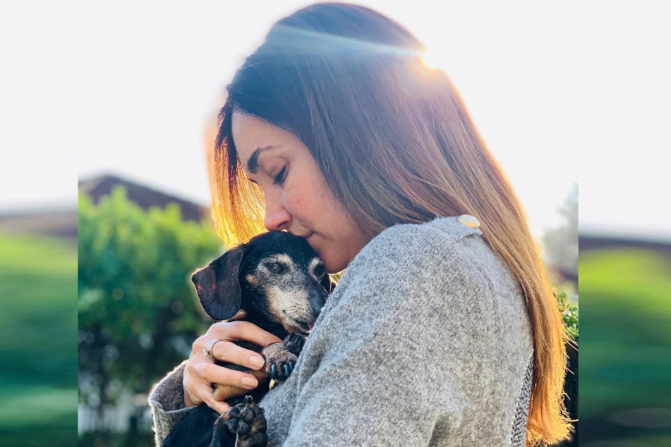 Da waren beide noch glücklich vereint: Jana Ina Zarella und ihr Hund Tyson.