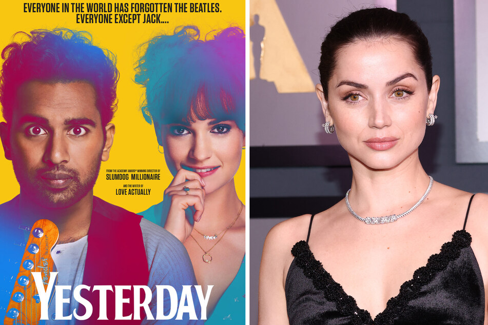 Ana de Armas (r) was cut from Yesterday, despite appearing in the trailer.