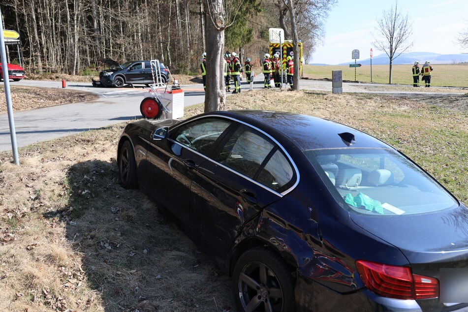 Im BMW sprangen die Airbags auf.