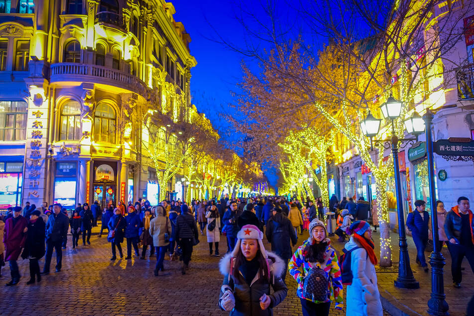 Die Central Street in Harbin galt mal als längste Einkaufsstraße für Fußgänger.