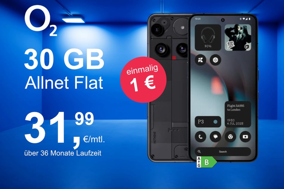 Das Nothing Phone (3) + CMF Headphone Pro im o2 Mobile M für einmalig 1 Euro.