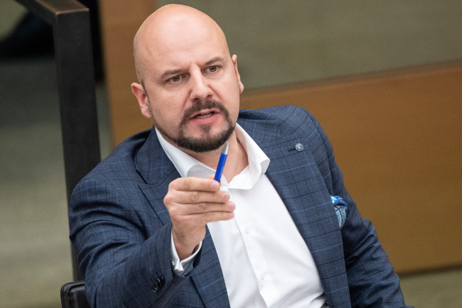 Stefan Räpple im Stuttgarter Landtag.