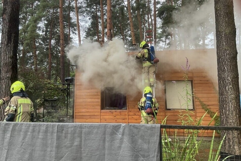 Berlin: Bungalow geht in Flammen auf: Für Hund kommt jede Hilfe zu spät