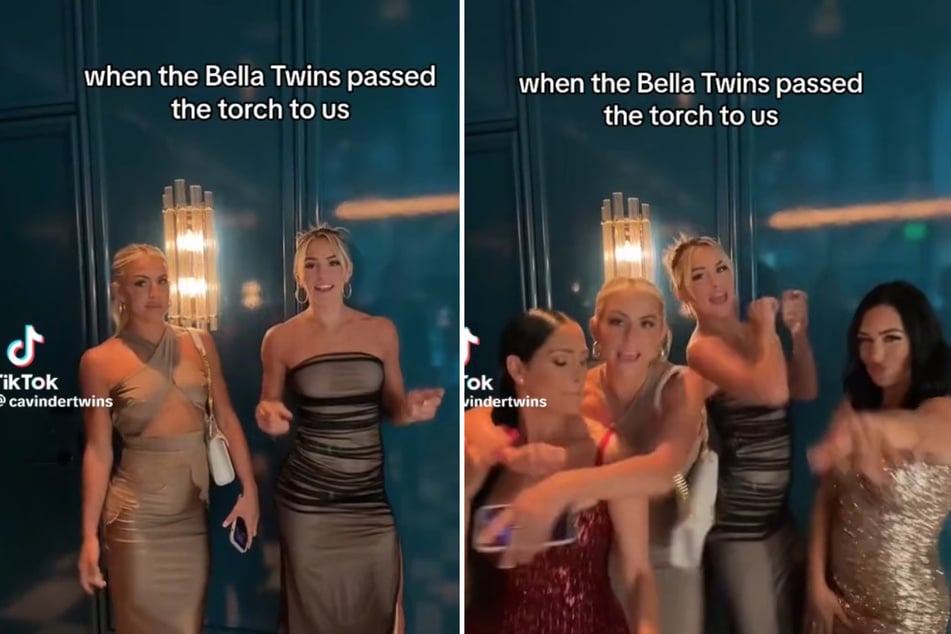 Cavinder twins get into double "double trouble" with Bella Twins in the WWE