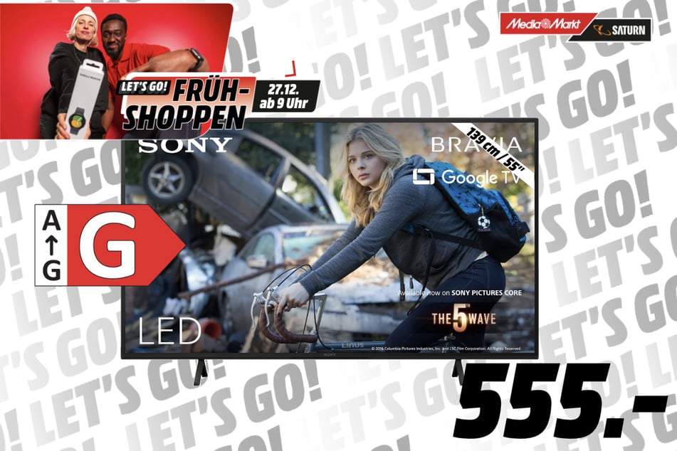 55-Zoll Sony-Fernseher für 555 Euro.