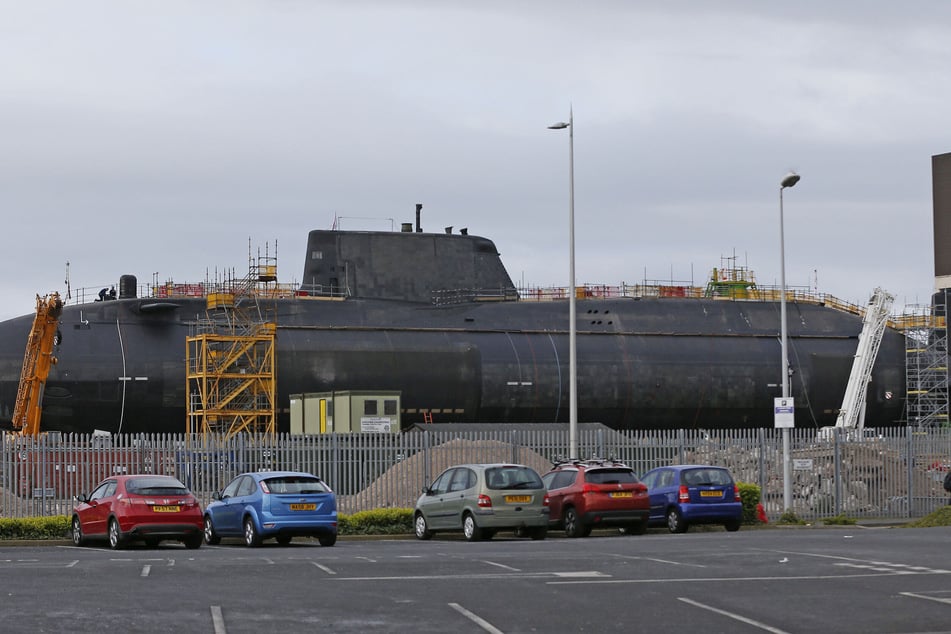 The fourth Astute-class nuclear submarine "HMS Audacious" in Barrow-in-Furness in 2017.