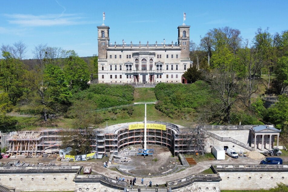 Noch immer ist das Römische Bad auf Schloss Albrechtsberg eine Baustelle.