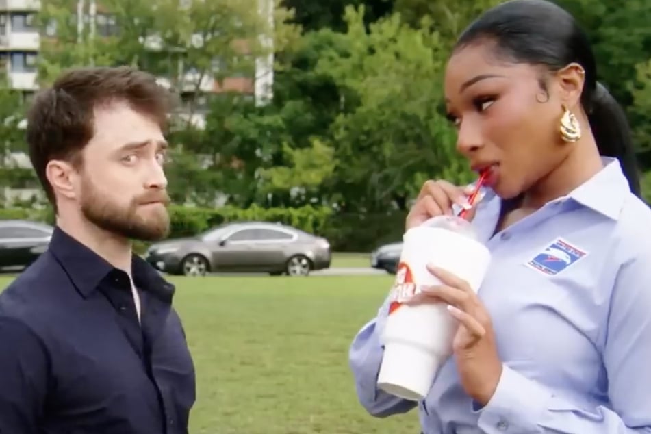 Megan Thee Stallion plays a divorced mom named Denise who's interested in Daniel Radcliffe's character Arthur Tobin on the NBC comedy, The Fall and Rise of Reggie Dinkins.