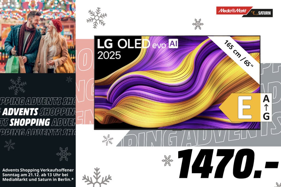 65-Zoll LG-Fernseher OLED65G57LW für 1.470 Euro.