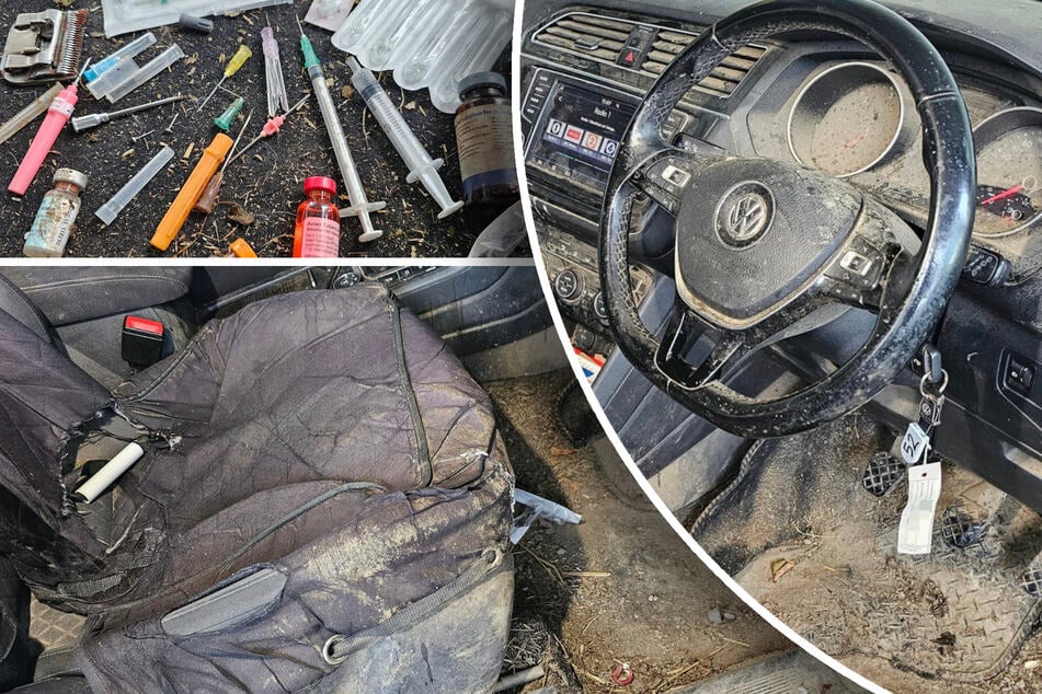 Völlig verkeimter VW Golf mit Spritzen, Unrat und Müll entdeckt: So sieht das Auto jetzt aus