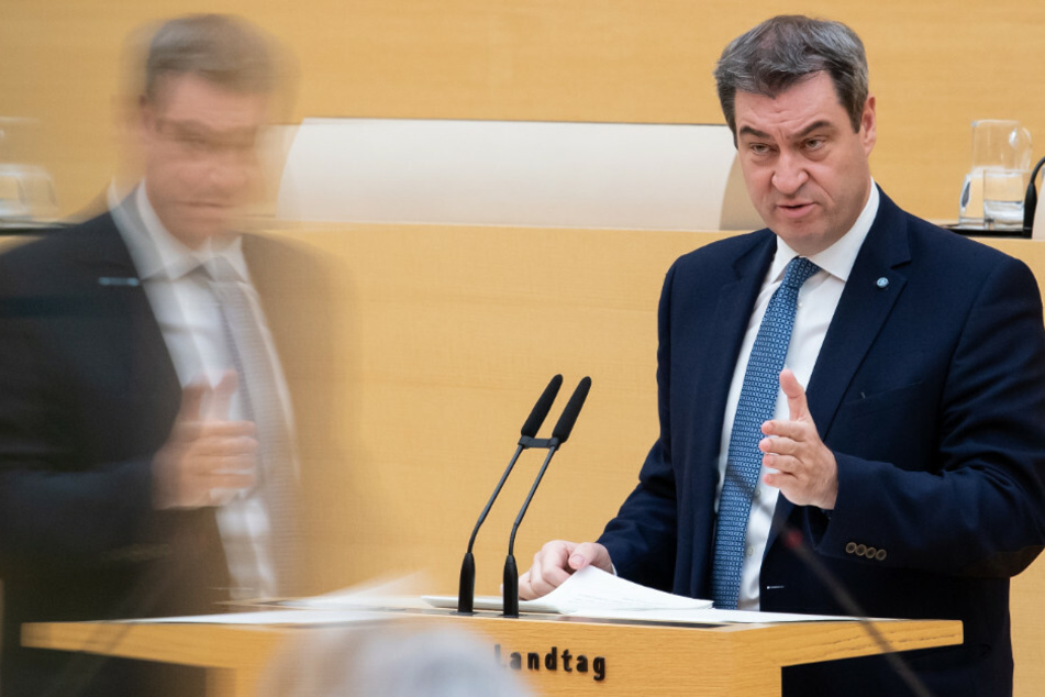 Markus Söder (54, CSU), Ministerpräsident von Bayern, spricht im bayerischen Landtag während einer Plenarsitzung.
