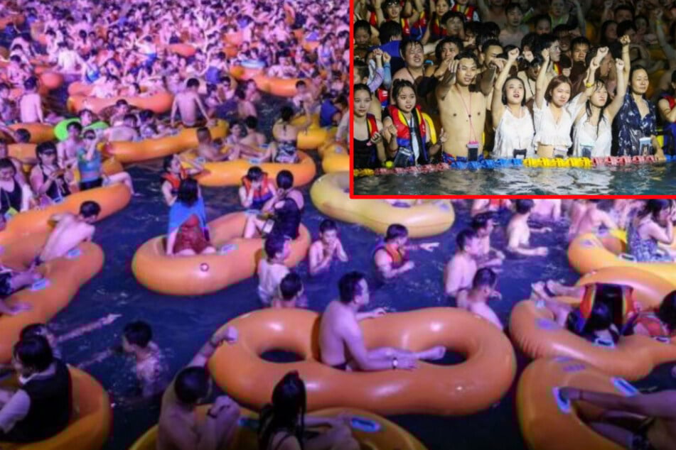 Massen-Poolparty in Wuhan schockt! Tausende Feierwütige nackt und dicht an dicht