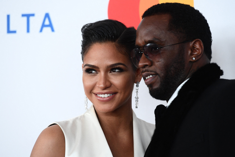Cassie (l.) and Sean "Diddy" Combs at Clive Davis' Grammy Awards party in 2018.