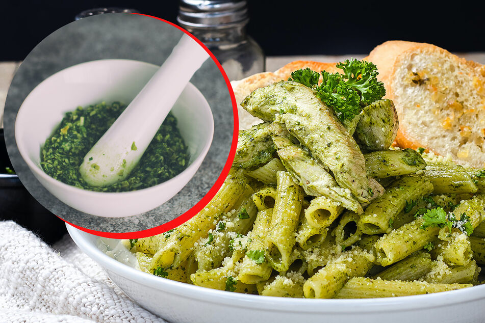 Pesto makes for a wonderful and easy weeknight meal.