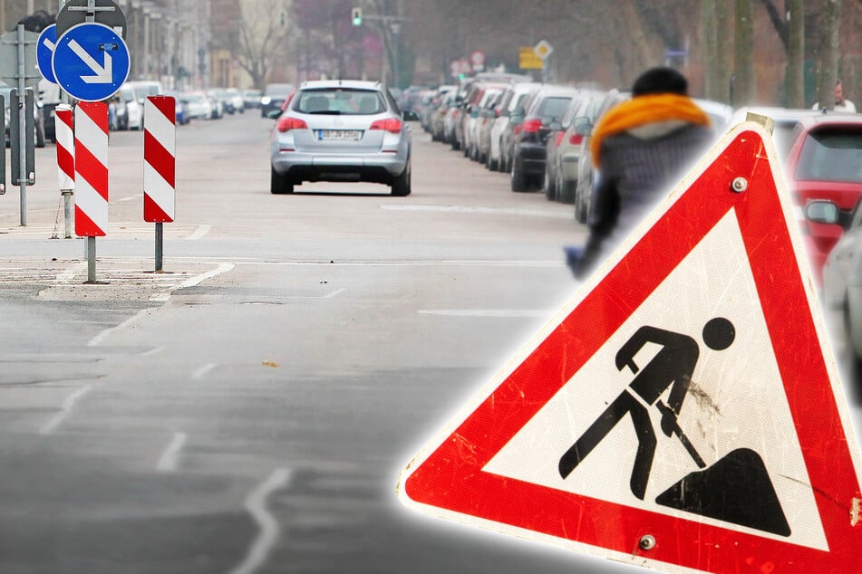 Fernwärme-Baustelle in der Johannstadt: Diese Strecke wird ab Montag zur Einbahnstraße