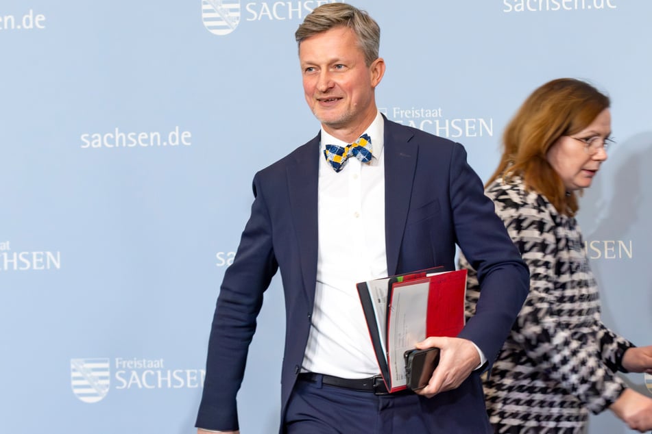 Staatskanzlei-Chef Andreas Handschuh bei der Vorstellung vom 2. Sächsischen Bürokratieentlastungspaket.