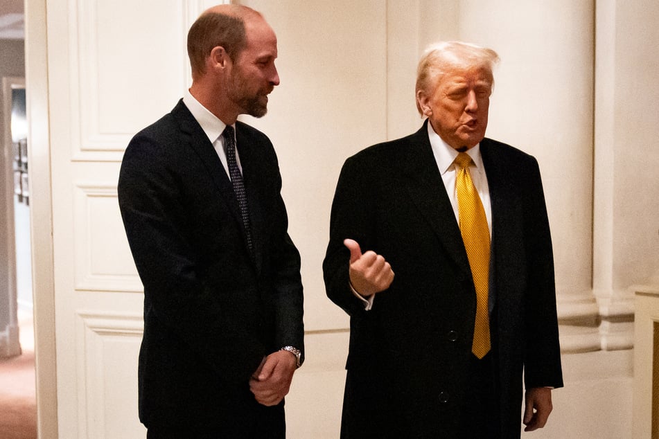 Britain's Prince William met US President-elect Donald Trump on the sidelines of a ceremony for the re-opening of the Notre Dame cathedral in Paris.