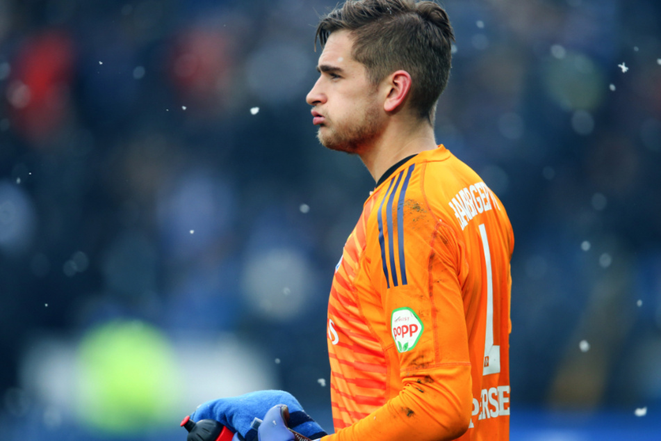 Torwart Julian Pollersbeck (26) könnte vom HSV zu Olympique Lyon nach Frankreich wechseln. (Archivfoto)