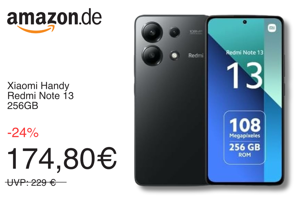 Das Xiaomi Redmi Note 13 gibt's bei Amazon und ist bestens auf die SIMon Flex-Tarife zugeschnitten.