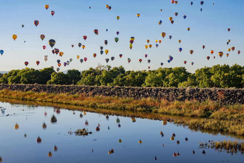 A shot of a past Albuquerque International Balloon Fiesta event in New Mexico.