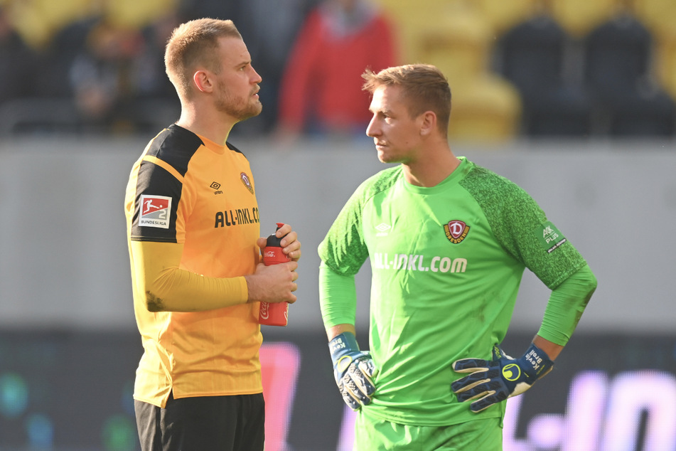 Der Vertrag von Torhüter Kevin Broll (rechts) gilt nur für die 2. Liga. Bei Sebastian Mai (links) läuft der Vertrag aus. Bei ihm ist auch aus Verletzungsgründen ein Verbleib fraglich.