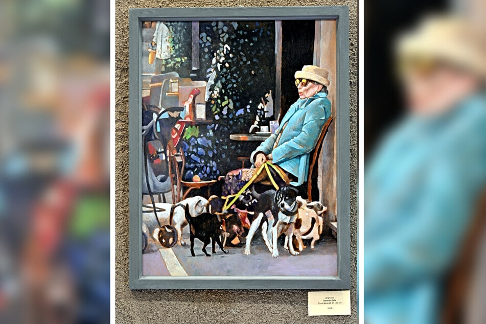 "Dame im Café" titelt dieses Ölbild von Jörg Kraut. Preis: 700 Euro.