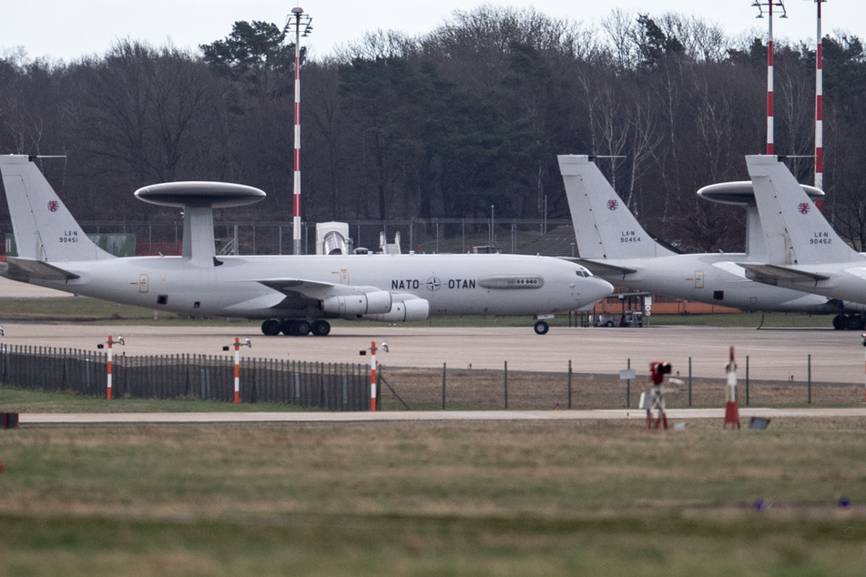 Auf dem Nato-Stützpunkt in Geilenkirchen sind unter anderem Aufklärungsflugzeuge stationiert.