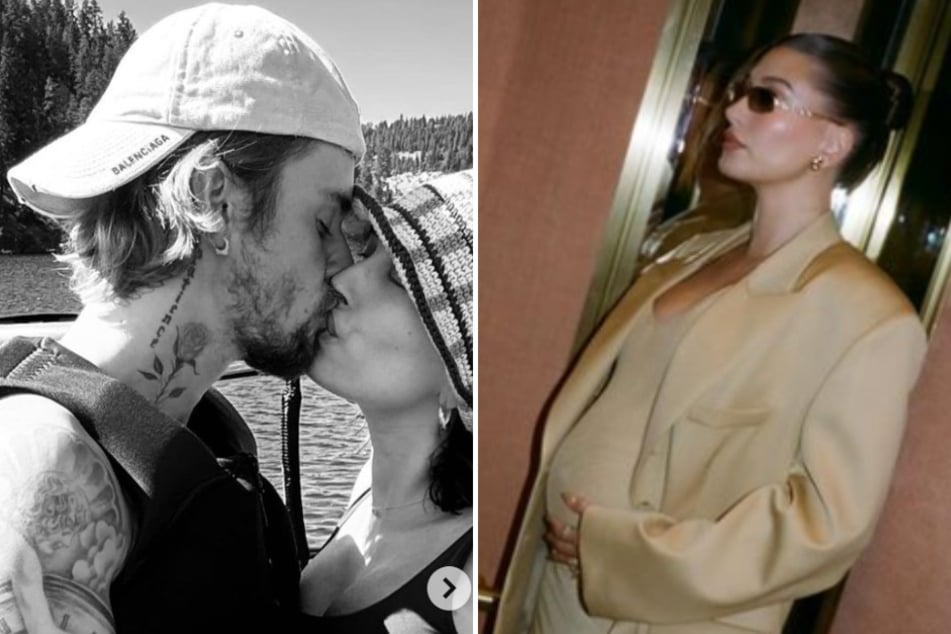 Justin Bieber (l.) and his wife Hailey allegedly already know the sex of their baby, but they aren't ready to spill the tea yet.