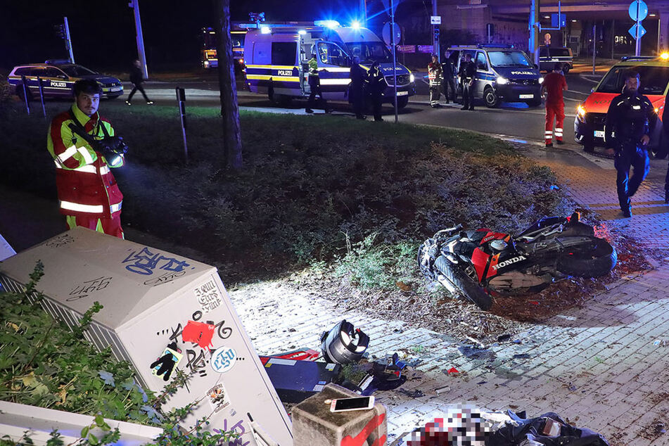 Tödlicher Motorradunfall in Dresden: 28-Jähriger kommt ums Leben