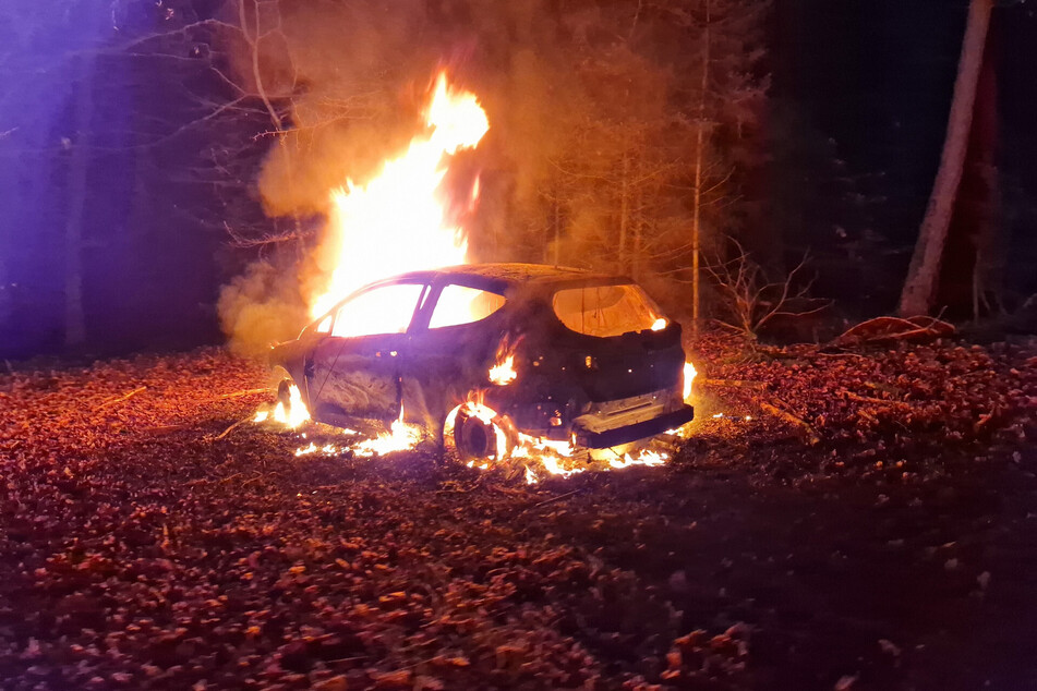 Der Wagen des 53-Jährigen wurde in Flammen stehend in einem Waldstück entdeckt.