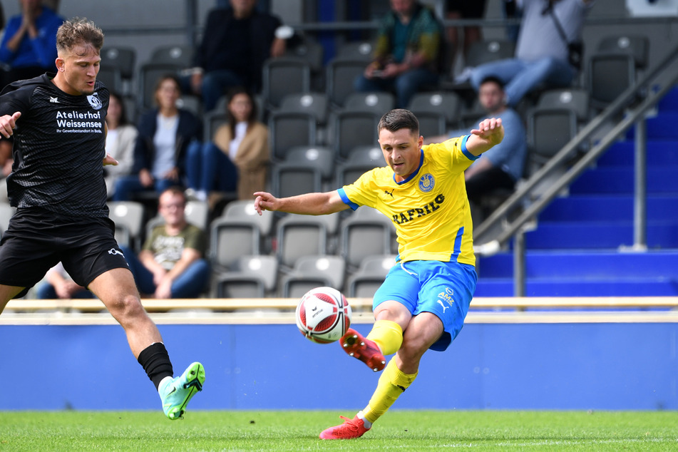 Bogdan Rangelov traf an seinem 24. Geburtstag für den 1. FC Lokomotive Leipzig bei der VSG Altglienicke.
