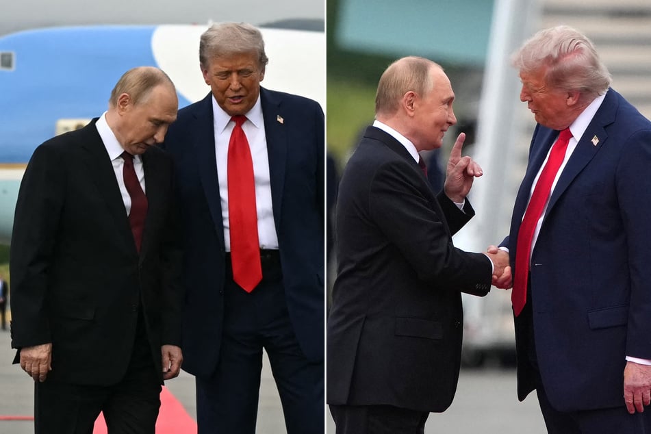 Donald Trump (r.) gave Vladimir Putin a warm welcome as the leaders met in Alaska on Friday.