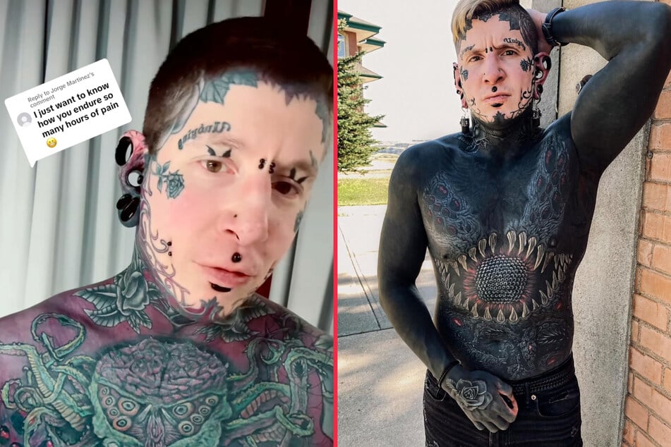 Ink addict Remy reveals how he deals with hours of tattooing pain