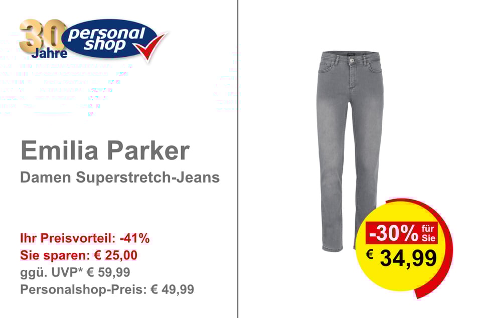 Emilia Parker Damen Superstretch-Jeans