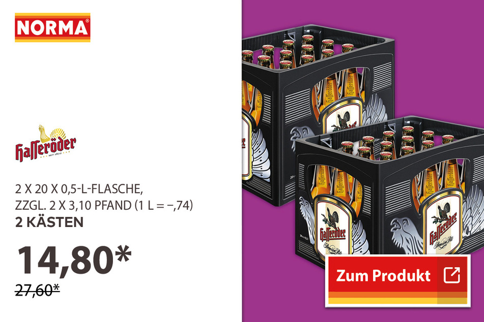 Zwei Kästen Hasseröder für 14,80 Euro