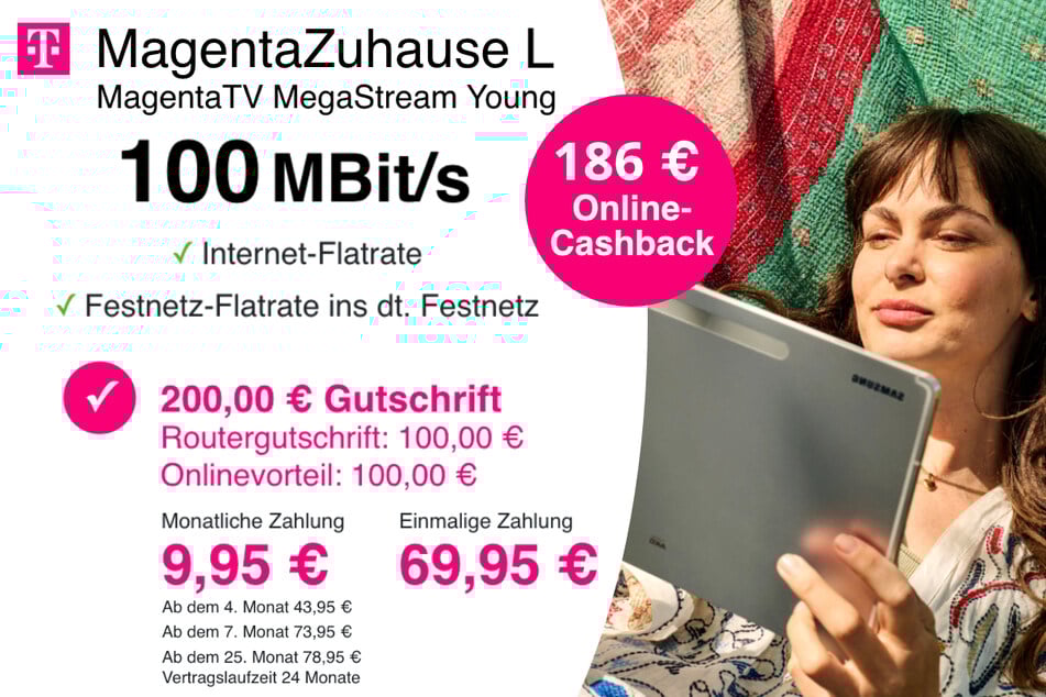 MagentaZuhause L mit MagentaTV MegaStream Young und 386 Euro Ersparnis.