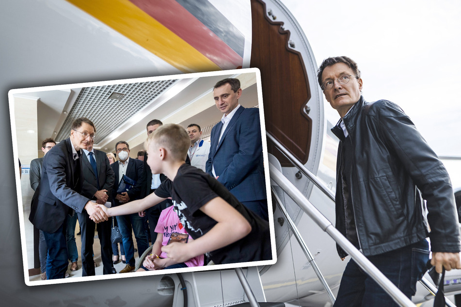 Mit dem Flugzeug ging es für Gesundheitsminister Karl Lauterbach (59, SPD) am Freitag nach Polen, dort weiter mit dem Auto in die Ukraine.