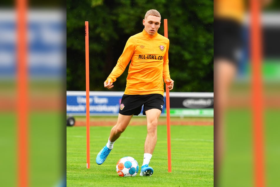 2. Bundesliga statt Regionalliga! Luca Herrmann, hier beim gestrigen ersten Training im Camp am Ball, ist zuversichtlich, dass er die höheren Anforderungen meistert.