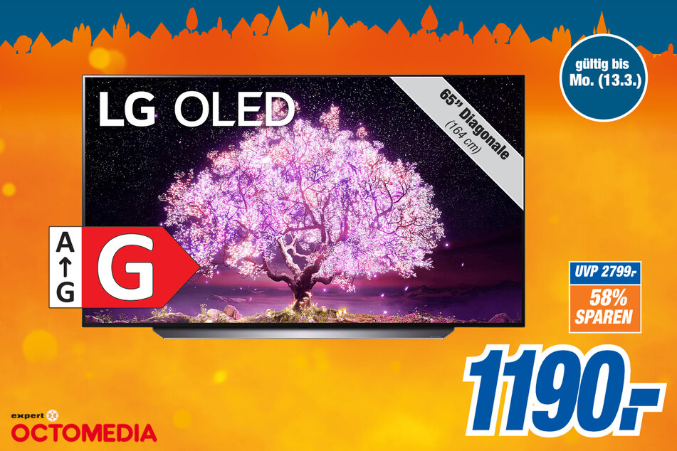 65-Zoll LG-Fernseher OLED65C11LB für 1.190 statt 2.799 Euro.